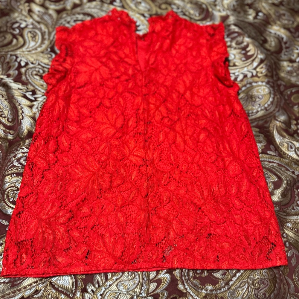 Red Lace H & M Sleeveless Top.